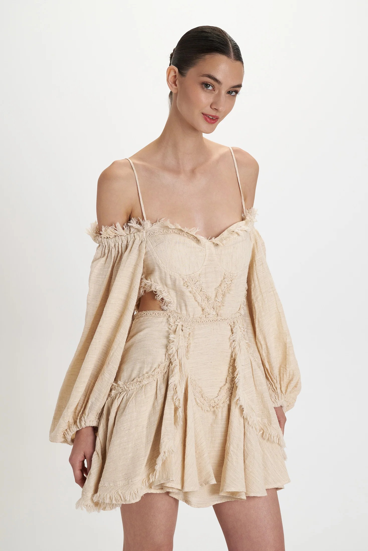 Frayed Corset Mini Dress