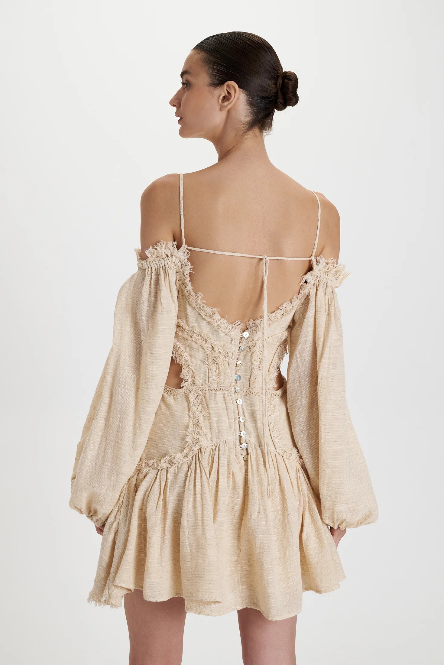 Frayed Corset Mini Dress