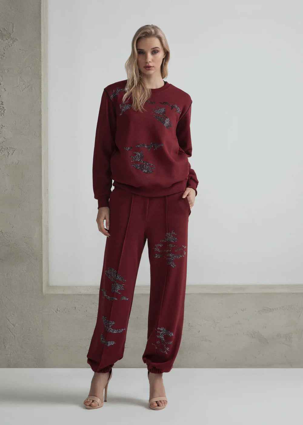 Burgundy Crystal-Camo Set