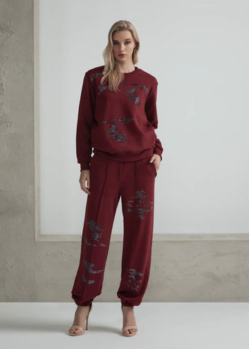 Burgundy Crystal-Camo Set