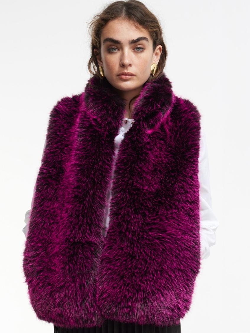 Casademut Vest in Pink Black