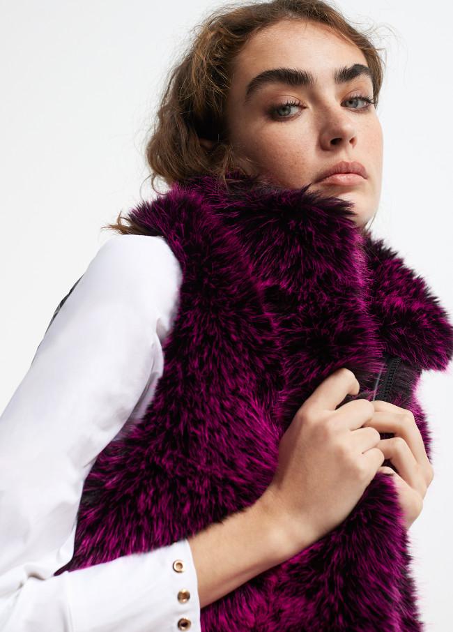 Casademut Vest in Pink Black