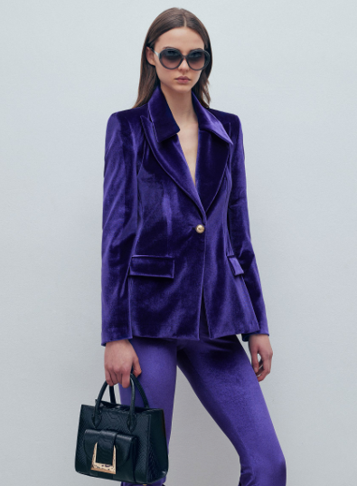 Stretch velvet jacket