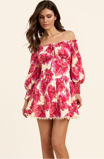 Boho Bloom Mini Dress