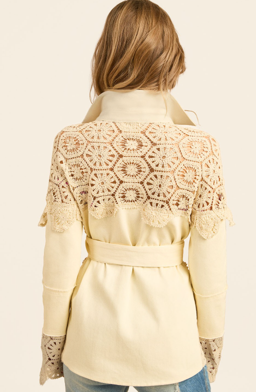 Desert crochet lace jacket