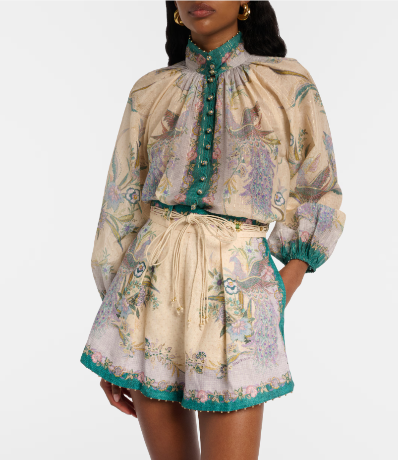Enchanted Meadow Blouse & Shorts Set