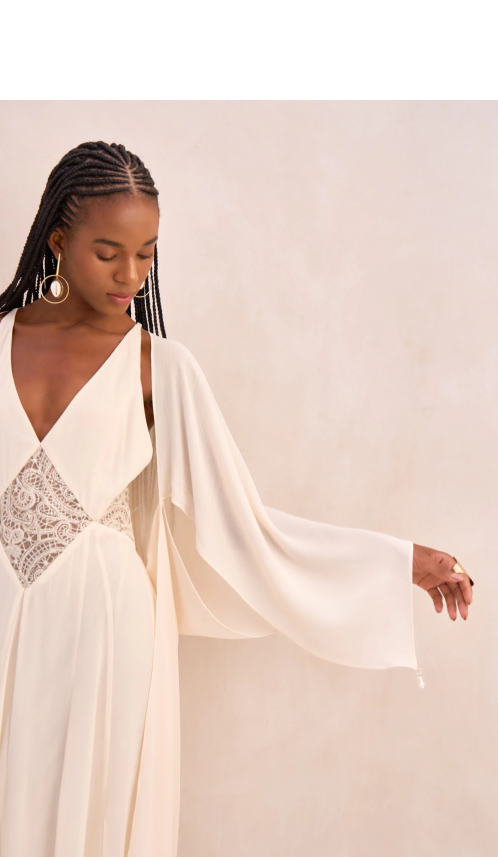 Ivory Serenity Embellished Gown