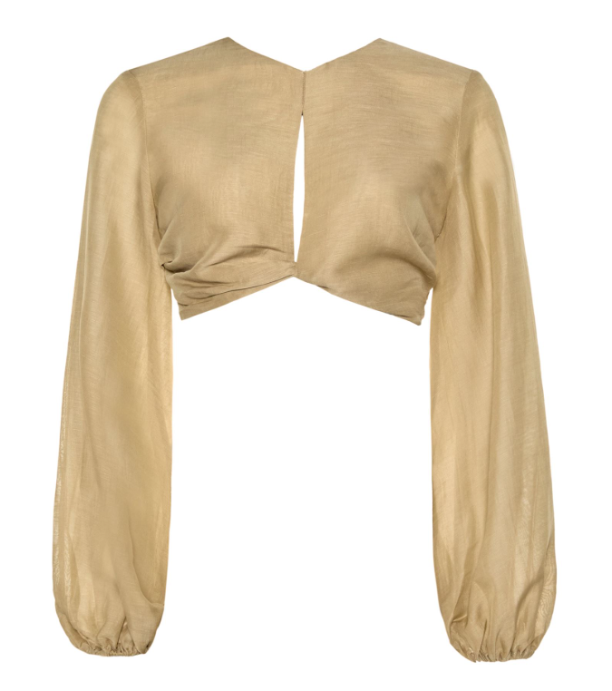Golden Linen Two-Piece Set