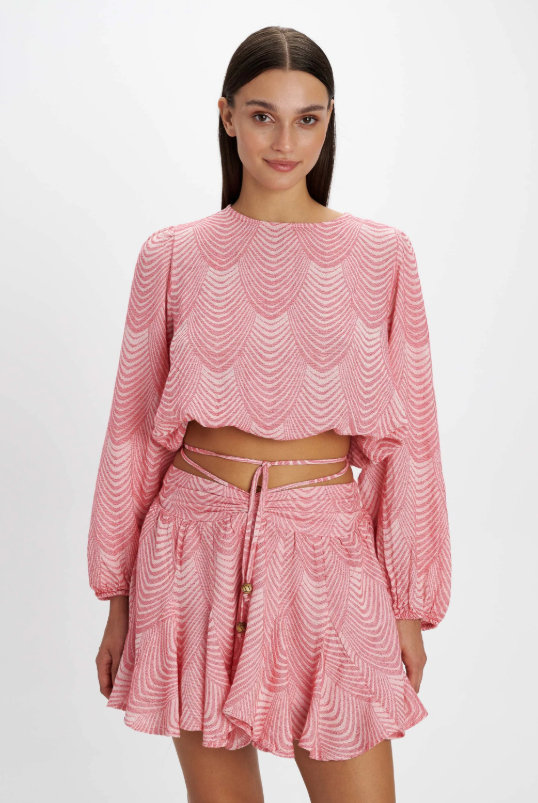 Scallop Print Two-Piece Set