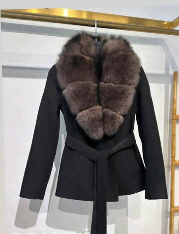 FUR COAT BLACK