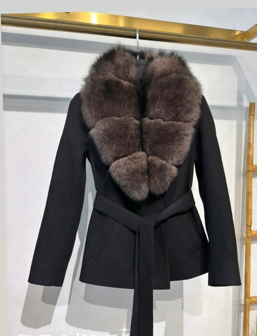 FUR COAT BLACK