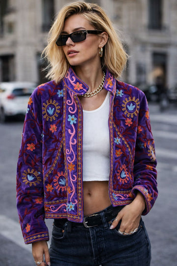 Tropical Bloom Embroidered Jacket III