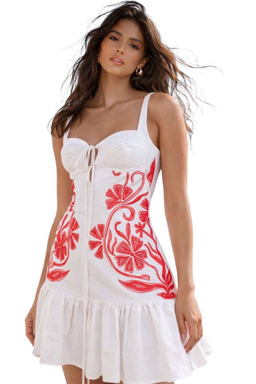 Scarlet Bloom Corset Sundress