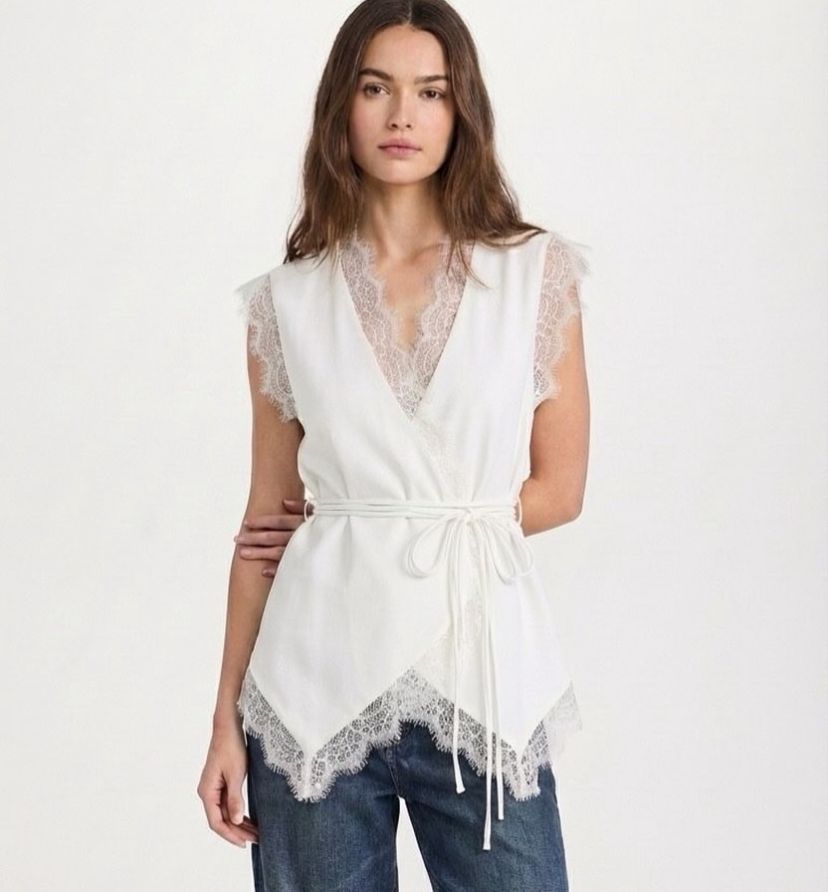 White Sequin Blouse