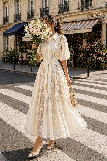 Ethereal Lace Midi Dress