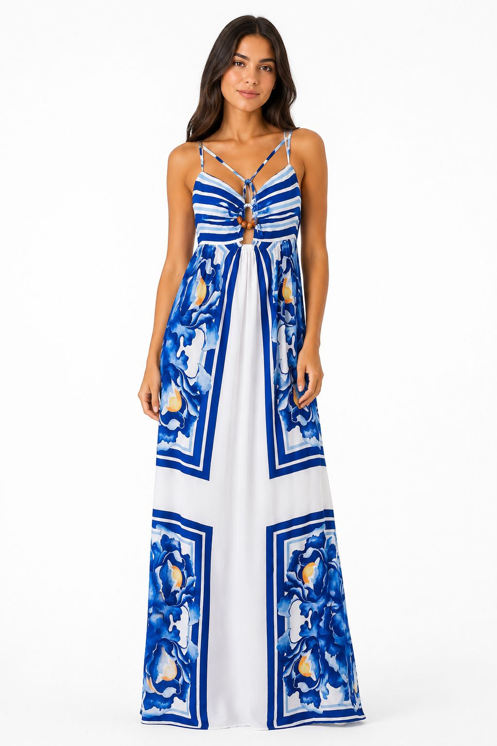 Ocean Bloom Maxi Dress