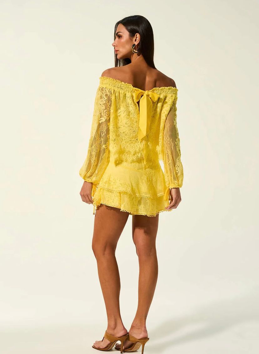 Soleil Lace Off-Shoulder Set