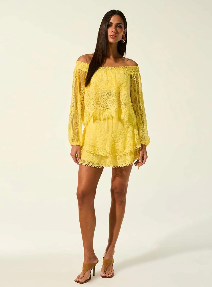 Soleil Lace Off-Shoulder Set