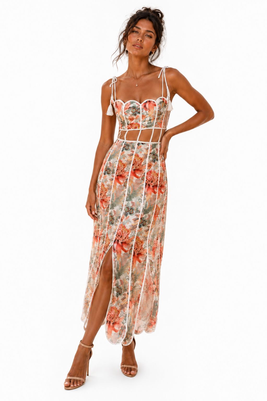Garden Reverie Corset Maxi Dress