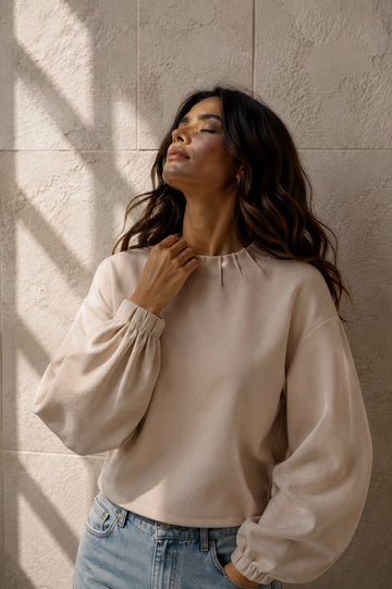 Luna Balloon-Sleeve Blouse