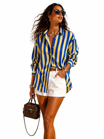 Oversized Striped Dhirt