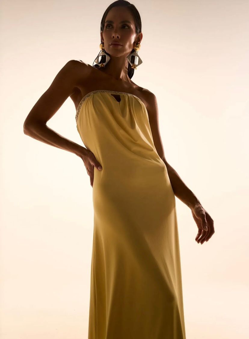 Golden Glow Maxi Dress