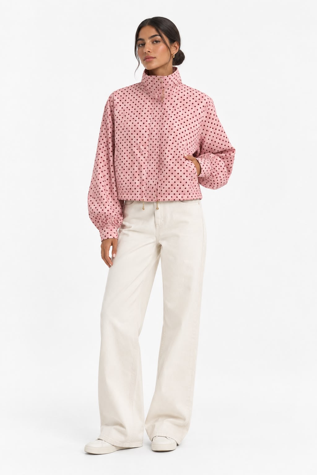 Petal Polka Cropped Jacket