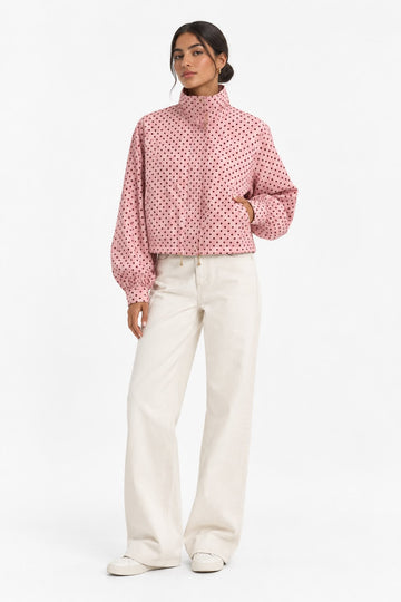 Petal Polka Cropped Jacket