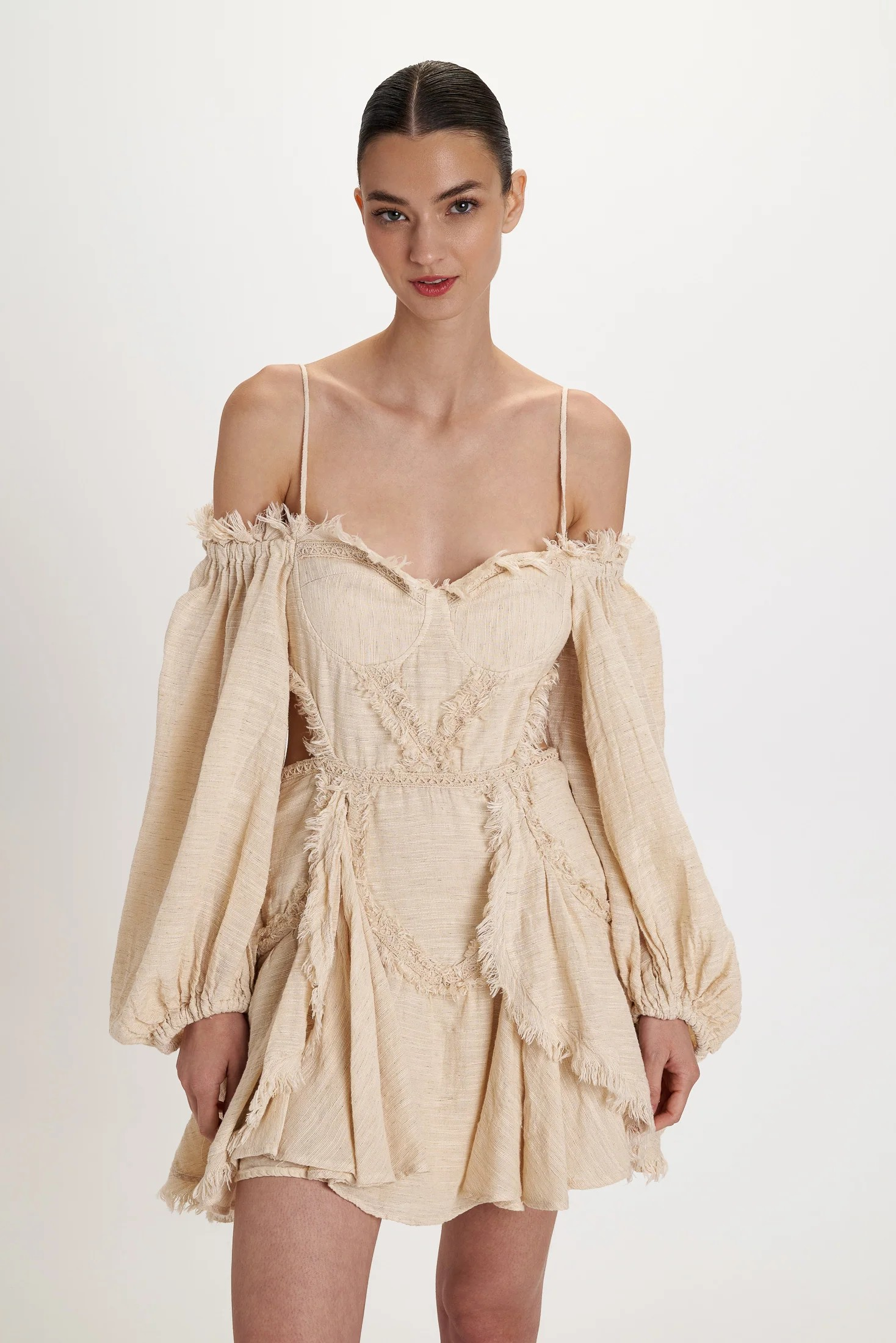 Frayed Corset Mini Dress