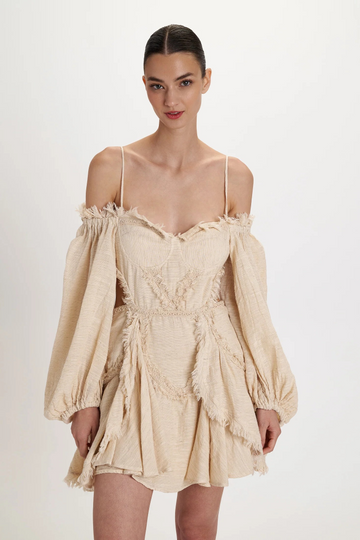 Frayed Corset Mini Dress
