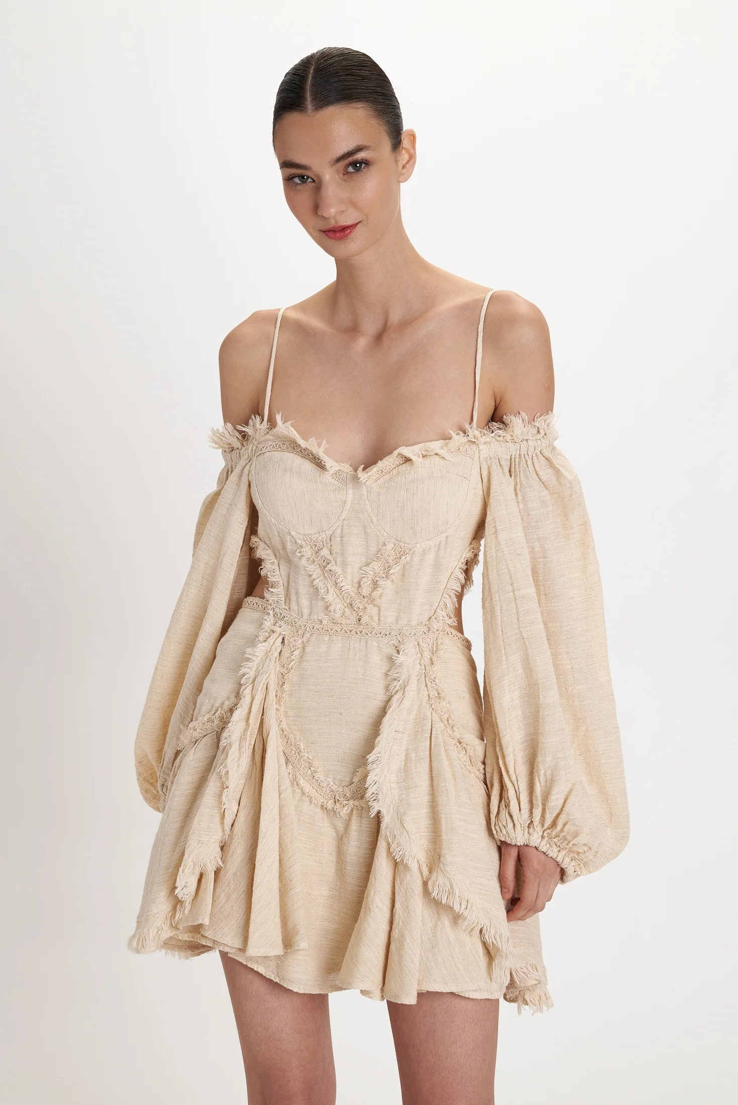 Frayed Corset Mini Dress