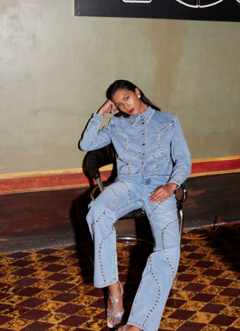 The Crystal Curve Denim Set