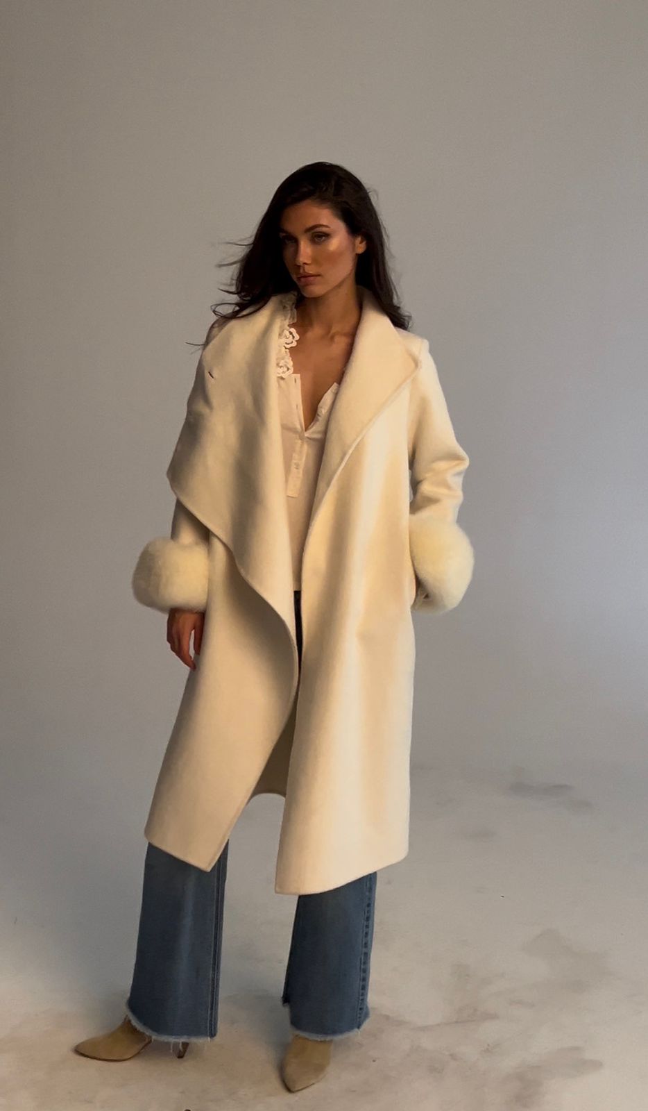 Cream Long Coat